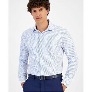 Alfani Mens Geo-Twist Button Down Dress Shirt, NWT